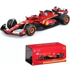 BG36843-L-MONZA - 1/43 FERRARI F1 SF-24 NO.16 WINNER ITALY MONZA GP 2024 CHARLES LECLERC ITH PILOT AND SHOWCASE