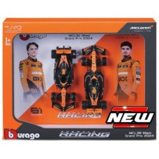 BG38109 - 1/43 MCLAREN MCL38 NO.4 LANDO NORRIS AND NO.81 OSCAR PIASTRI 2024 2 CAR SET