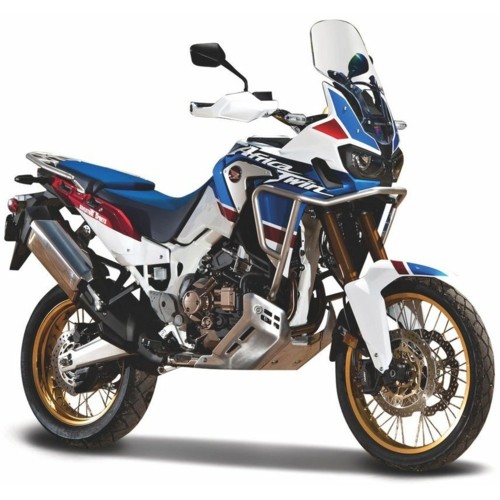 BG51082 - 1/18 HONDA AFRICA TWIN ADVENTURE MOTORBIKE - WHITE/BLUE/RED