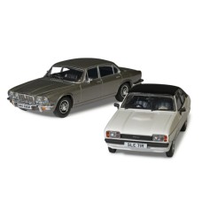 CC91992 - 1/43 SCREEN STARS - FORD CAPRI MK2 2.0S DIAMOND WHITE, JAGUAR XJ6 SERIES 2 SILVER