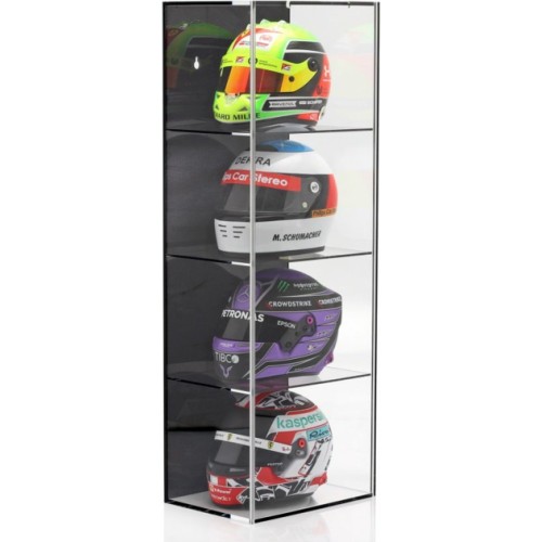 CMRCK99918010 - SHOWCASE WITH 4 COMPARTMENTS FOR 1/2 SCALE HELMETS BLACK