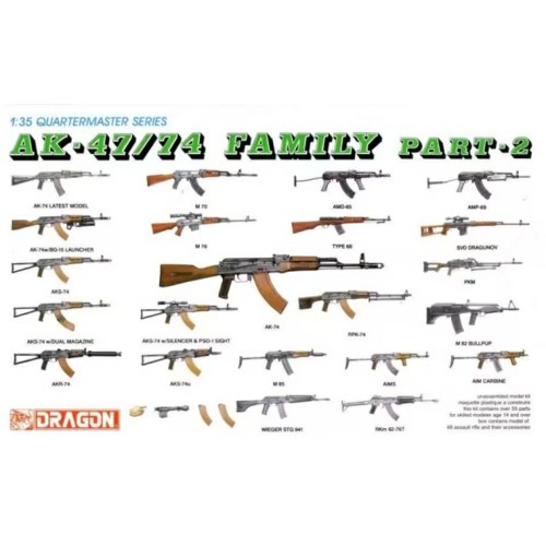 DK3805 - 1/35 AK-47/74 FAMILY PART 2 (PLASTIC KIT)