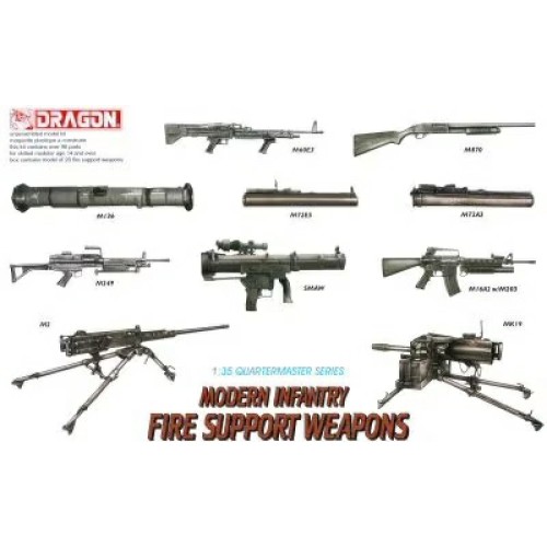 DK3808 - 1/35 MODERN INF SUPPORT WEAPONS (PLASTIC KIT)