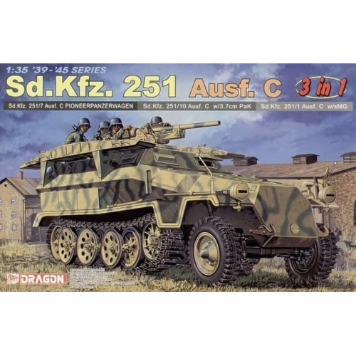DK6224 - 1/35 SD.KFZ 251 AUSF.C (3 IN 1) (PLASTIC KIT)