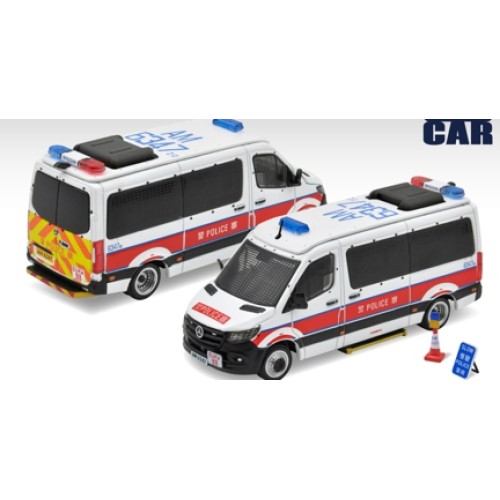 ECMB22SPR3601 - 1/64 36 MERCEDES - BENZ SPRINTER HK POLICE CAR (AM 6347)
