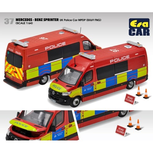 ECMB22SPR3701 - 1/64 37 MERCEDES - BENZ SPRINTER UK POLICE CAR MPDP (BX69 FNG)
