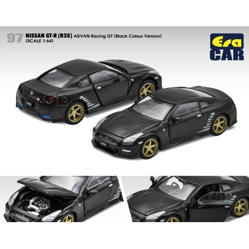 ECNS21GTR97 - 1/64 2020 NISSAN GT-R ADVAN RACING GT (BLACK COLOUR VERSION)