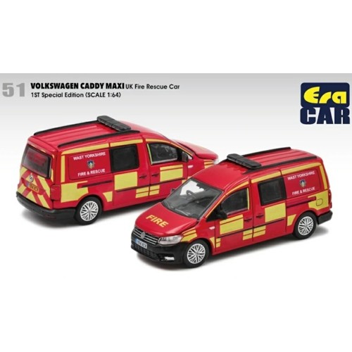 ECVW21CAMRF51 - 1/64 51 VOLKSWAGEN CADDY MAXI
- UK FIRE RESCUE CAR 1ST SP EDITION