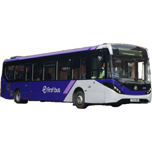 EIGUKD76201 - 1/76 ALEXANDER DENNIS ENVIRO 200 MMC 11.8M FIRST POTTERIES FT.67175 YX66 WBN