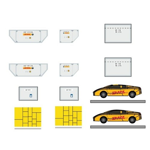 FWUNLD-CG-4065 - 1/400 CARGO CONTAINER SET DHL