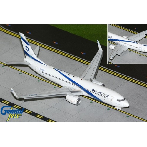 G2ELY1360F - 1/200 EL AL ISRAEL AIRLINES B737-800W 4X-EKK (FLAPS DOWN) (UPGRADED STAND)