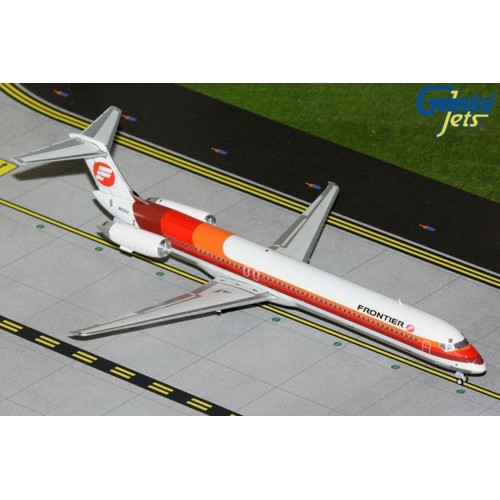 G2FFT1359 - 1/200 FRONTIER AIRLINES MD-80 N859HA (S. BASS ORANGE-AND-RED LIVERY) (UPGRADED STAND)