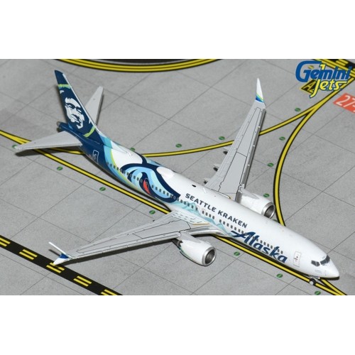 GJASA2189 - 1/400 ALASKA AIRLINES B737 MAX 9 N915AK SEATTLE KRAKEN LIVERY