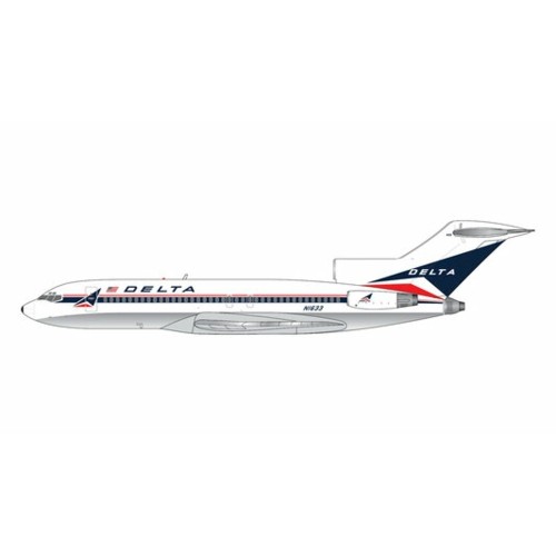 GJDAL2355 - 1/400 DELTA AIR LINES B727-100 N1633 (WIDGET LIVERY - POLISHED BELLY)