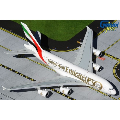 GJUAE2051 - 1/400 EMIRATES A380 B777-300ER UAE 50TH ANNIVERSARY LIVERY