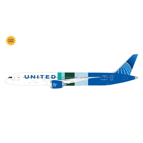 GJUAL2333F - 1/400 UNITED AIRLINES B787-9 N24988 THE FUTURE IS SAF (FLAPS DOWN)