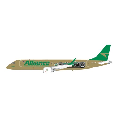 GJUTY2405 - 1/400 ALLIANCE AIRLINES E190 VH-A2N SIR JACK BRABHAM FORMULA 1 RACE CAR GJUTY2405 - 1/400 ALLIANCE AIRLINES E190 VH-A2N SIR JACK BRABHAM FORMULA 1 RACE CAR