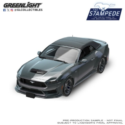 GL125402-F - 1/64 THE MUSTANG STAMPEDE SERIES 2 - FORD MUSTANG1 GT 5.0 CONVERTIBLE 2024 - DARK MATTER GREY (NEW TOOLING)