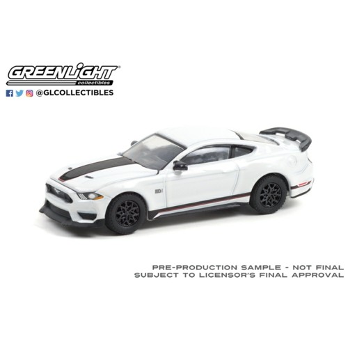 GL13300-F - 1/64 GREENLIGHT MUSCLE SERIES 25 - 2021 FORD MUSTANG MACH 1 OXFORD WHITE SOLID PACK