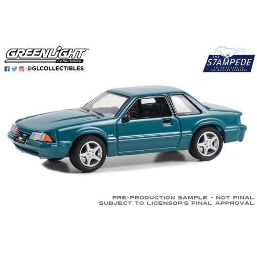 GL13340-C - 1/64 THE DRIVE HOME TO THE MUSTANG STAMPEDE - 1992 FORD MUSTANG LX 5.0 - DEEP EMERALD GREEN SOLID  PACK