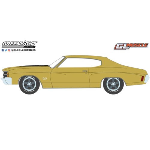 GL13350-C - 1/64 GREENLIGHT MUSCLE SERIES 28 - 1971 CHEVROLET CHEVELLE SS 454 - LACER GOLD SOLID PACK