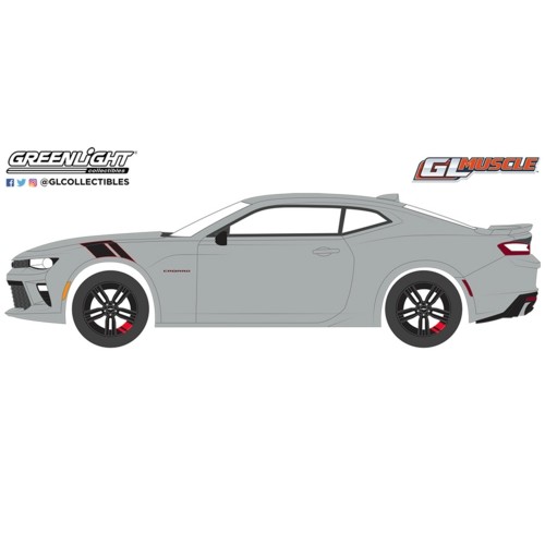 GL13350-E - 1/64 GREENLIGHT MUSCLE SERIES 28 - 2018 CHEVROLET CAMARO SS REDLINE EDITION - SILVER ICE METALLIC SOLID PACK
