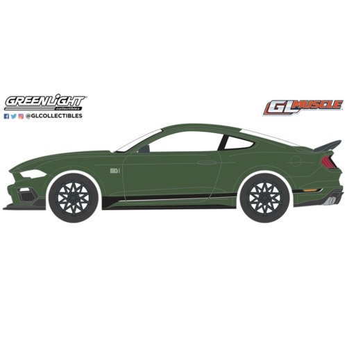 GL13350-F - 1/64 GREENLIGHT MUSCLE SERIES 28 - 2022 FORD MUSTANG MACH 1 - ERUPTION GREEN SOLID PACK