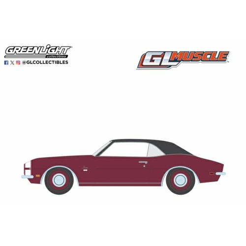 GL13360-A - 1/64 GREENLIGHT MUSCLE SERIES 29  - 1968 CHEVROLET CAMARO SS 396 - CORDOVA MAROON SOLID PACK