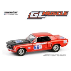 GL13360-B - 1/64 GREENLIGHT MUSCLE SERIES 29 - 1968 FORD MUSTANG GT COUPE - NO.68 CHARLIE HENRY RACE CAR SOLID PACK