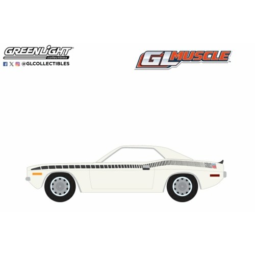GL13360-C - 1/64 GREENLIGHT MUSCLE SERIES 29 - 1970 PLYMOUTH AAR 'CUDA - ALPINE WHITE SOLID PACK