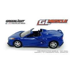 GL13370-E - 1/64 GL MUSCLE SERIES 30 - CORVETTE STINGRAY CONVERTIBLE 2021 - ELKHART LAKE BLUE