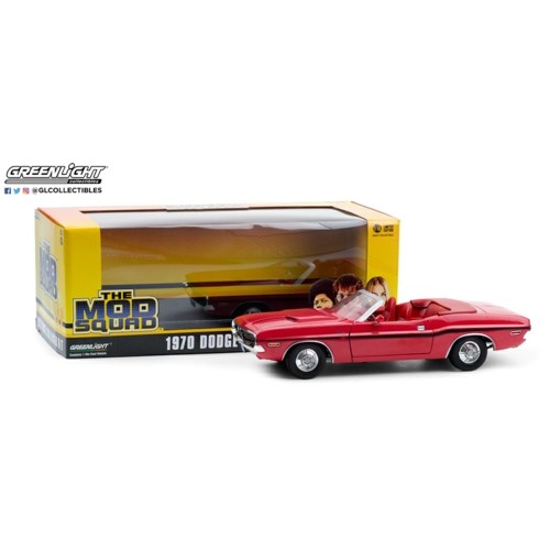 GL13565 - 1/18 THE MOD SQUAD (1968-73 TV SERIES) - 1970 DODGE CHALLENGER R/T CONVERTIBLE - RALLYE RED