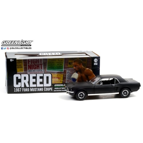 GL13611 - 1/18 CREED (2015) ADONIS CREEDS 1967 FORD MUSTANG COUPE MATT BLACK