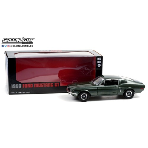 GL13615 - 1/18 1968 FORD MUSTANG GT FASTBACK HIGHLAND GREEN