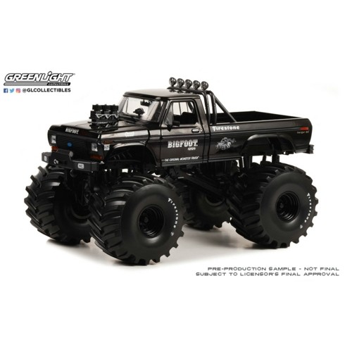 GL13650 - 1/18 KINGS OF CRUNCH BIGFOOT NO.1 1974 FORD F-250 MONSTER WITH 66 INCH TYRES BLACK BANDIT EDITION