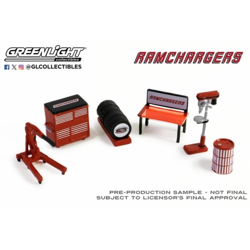 GL16200-C - 1/64 AUTO BODY SHOP - SHOP TOOL ACCESSORIES SERIES 6 - RAMCHARGERS SOLID PACK