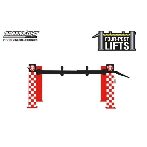 GL16210-B - 1/64 AUTO BODY SHOP - FOUR-POSTS LIFTS SERIES 6 - FIRESTONE SOLID PACK