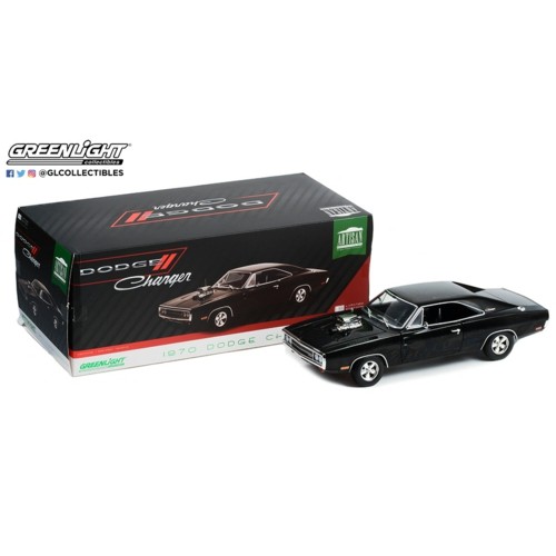 GL19122 - 1/18 ARTISAN COLLECTION 1970 DODGE CHARGER WITH BLOWN ENGINE BLACK