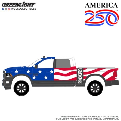 GL28180-B - 1/64 ANNIVERSARY COLLECTION SERIES 18 - AMERICAN 250 EDITION - RAM 2500 POWER WAGON 2017