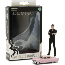 GL29898 - 1/64 1955 CADILLAC FLEETWOOD SERIES 60 PINK CADILLAC WITH 1/18 ELVIS FIGURE