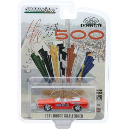 GL30144 - 1/64 1971 DODGE CHALLENGER CONVERTIBLE 55TH INDIANAPOLIS 500 MILE RACE DODGE OFFICIAL PACE CAR (HOBBY EXCLUSIVE)