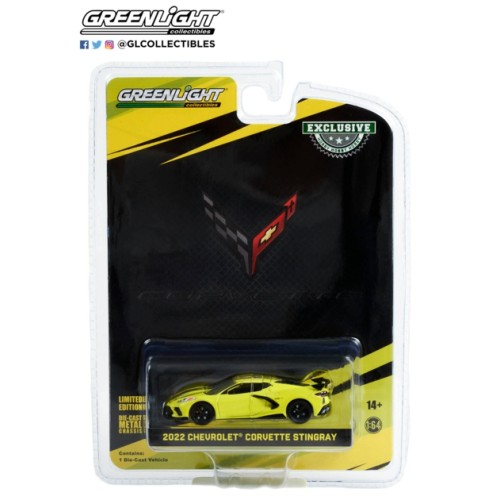 GL30321 - 1/64 2022 CHEVROLET CORVETTE C8 STINGRAY COUPE 2022 IMSA GTLM CHAMPIONSHIP EDITION - ACCELERATE YELLOW (HOBBY EXCLUSIVE)