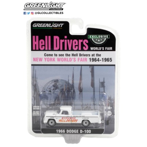 GL30331 - 1/64 1966 DODGE D-100 WORLDS FAIR HELL DRIVERS BY JK PRODUCTIONS (HOBBY EXCLUSIVE)