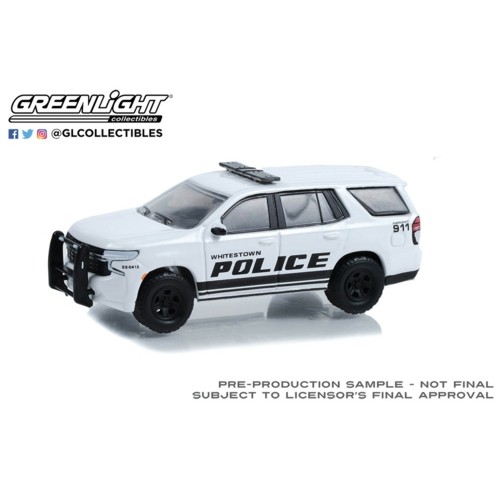 GL30360 - 1/64 HOT PURSUIT 2021 CHEVROLET TAHOE POLICE WHITESTOWN METROPOLITAN POLICE DEPT WHITESTOWN INDIANA (HOBBY EXCLUSIVE)