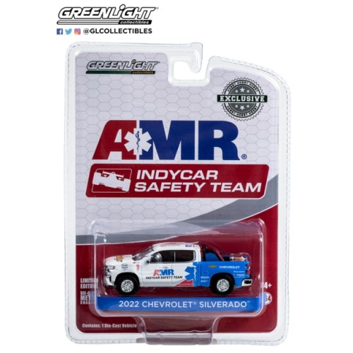GL30403 - 1/64 2022 CHEVROLET SILVERADO 2022 NTT INDYCAR SERIES AMR INDYCAR SAFETY TEAM IN RED WITH EQUIPMENT IN TRUCK BED
