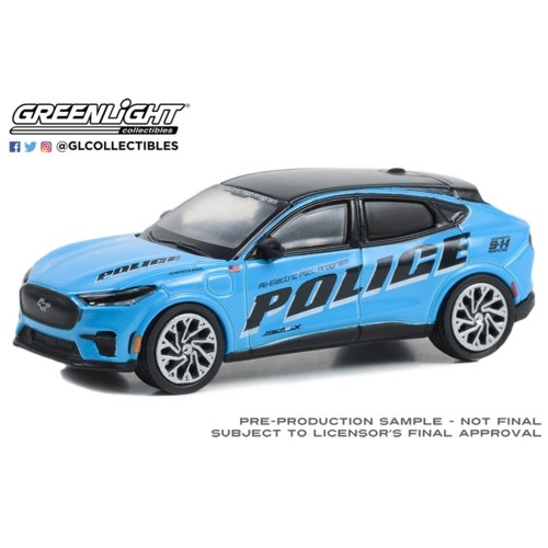 GL30429 - 1/64 2022 FORD MUSTANG MACH-E POLICE GT PERFORMANCE EDITION - ALL ELECTRIC PILOT PROGRAM PILOT VEHICLE