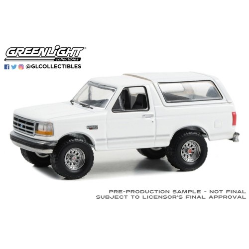 GL30452 - 1/64 1993 FORD BRONCO XLT - OXFORD WHITE (HOBBY EXCLUSIVE)