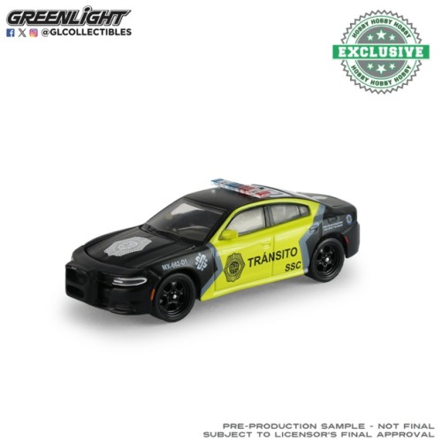 GL30561 - 1/64 HOT PURSUIT - DODGE CHARGER 2022 - SSC MEXICO CITY TRAFFIC CONTROL POLICE - HOBBY EXCLUSIVE