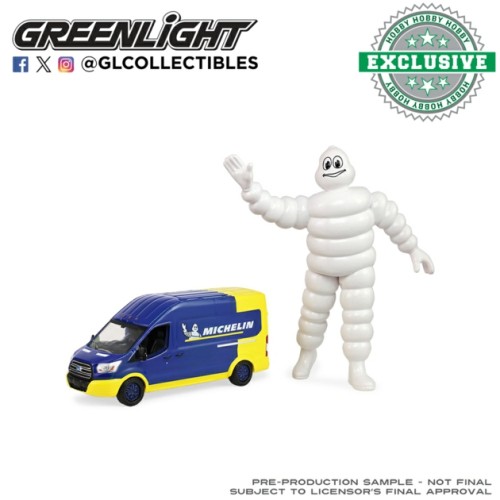 GL30563 - 1/64 FORD TRANSIT LWB HIGH ROOF 2019 - MICHELIN TIRES WITH 1/18 MICHELIN FIGURE - HOBBY EXCLUSIVE GL30563 - 1/64 FORD TRANSIT LWB HIGH ROOF 2019 - MICHELIN TIRES WITH 1/18 MICHELIN FIGURE - HOBBY EXCLUSIVE