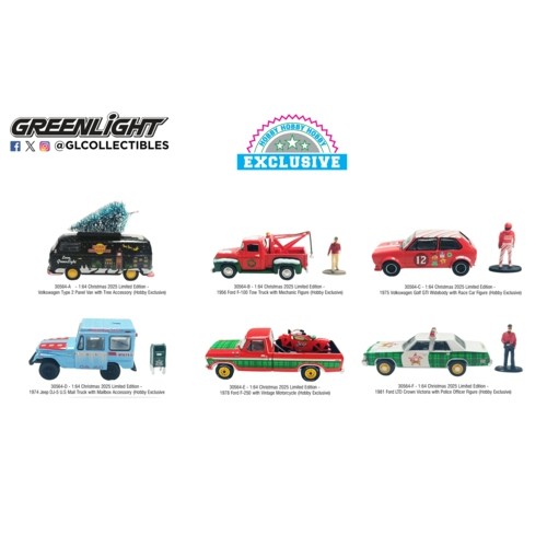 GL30564 - 1/64 CHRISTMAS 2025 SERIES - LIMITED EDITION (HOBBY EXCLUSIVE)(6 CAR SET) 6 PCS ASST CTN